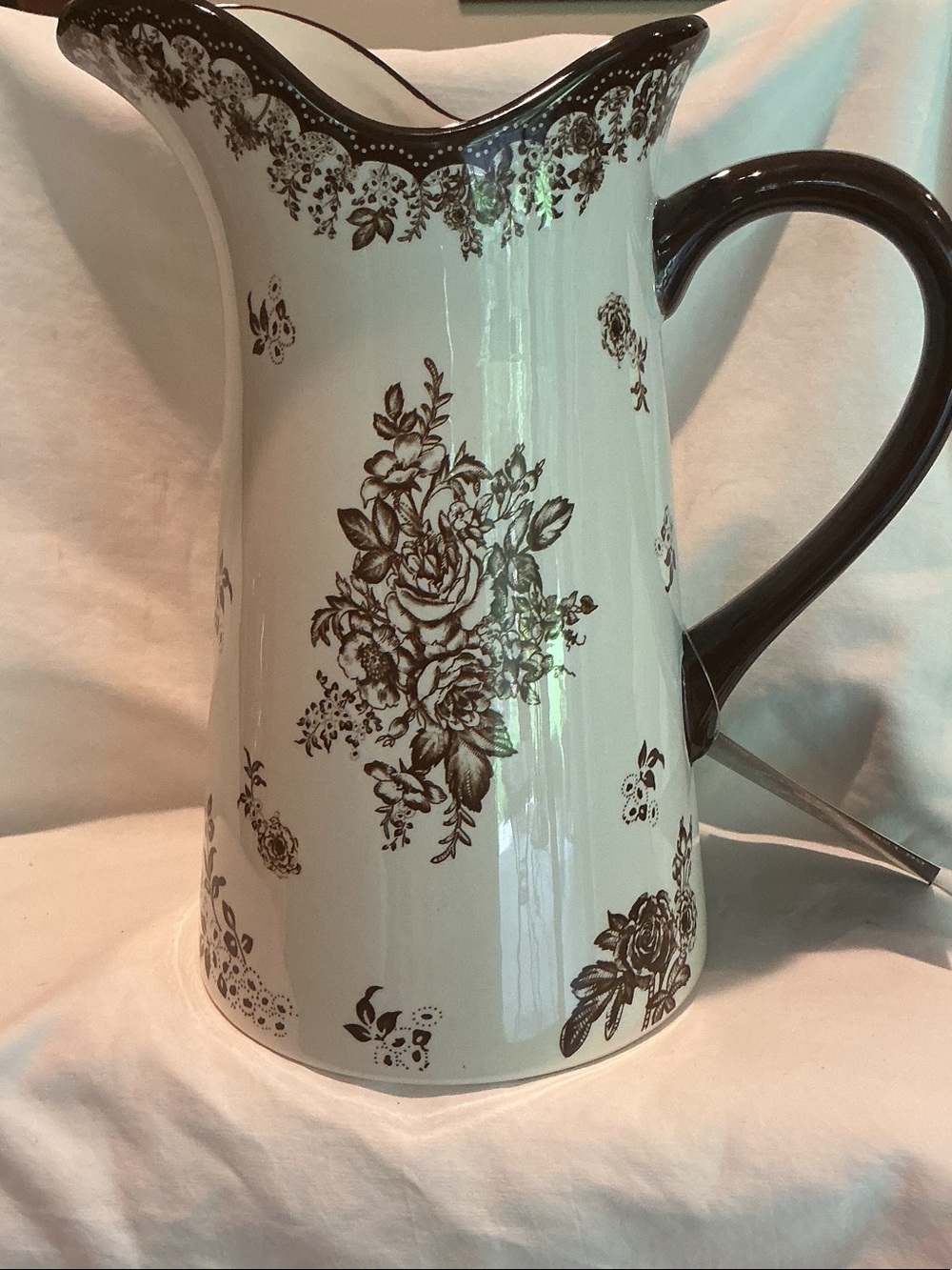 *Out of Stock Online* Hobby Lobby Brown Toile Pitcher by Robert Stanley